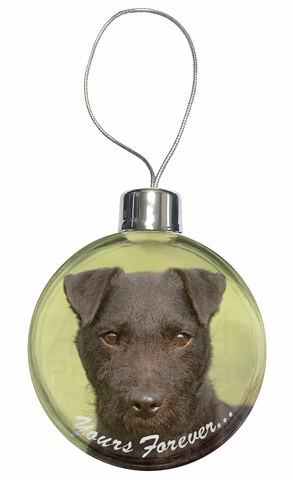 Patterdale Terrier 'Yours Forever' Christmas Tree Bauble Decoration