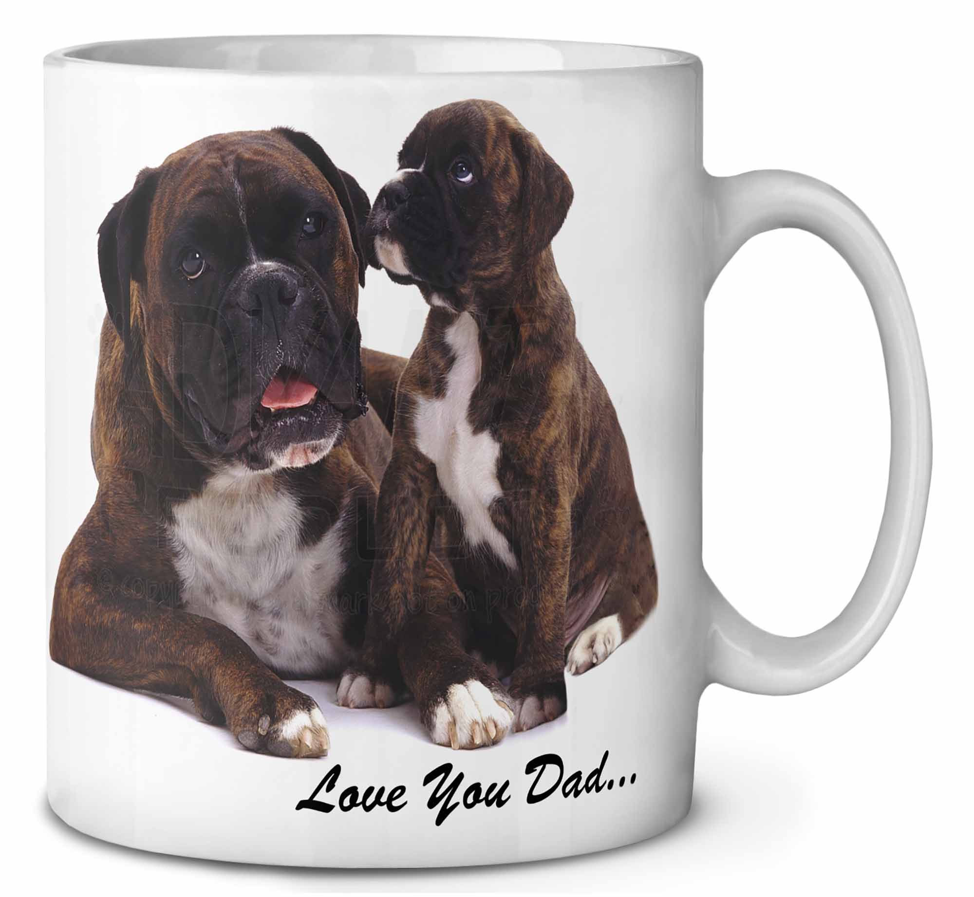 Boxer Hund �Liebe dich Papa� Kaffee Becher Geburtstag