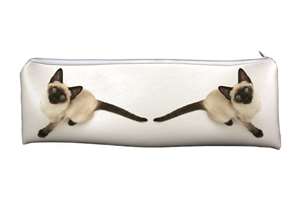 Siamese Cat Large, Long School Pencil Case, Animal Breed Kitten