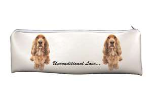 Large School Pencil Case Gold Cocker Spaniel 