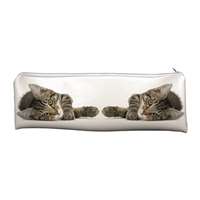 Kitten Large PVC Cloth School Pencil Case Animal Cat