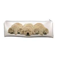 Golden Retriever Puppy Dogs Large, Long School Pencil Case