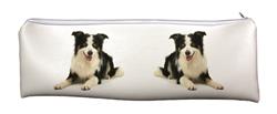 Border Collie Dog Print Extra Long, Large Pencil Case School or Office AD-BC35CA