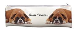 Large PVC School Pencil Case Red Boxer Dog 