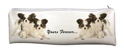 Papillon Puppy Dogs Sentiment Large PVC Cloth School Pencil Case AD-PA66CA