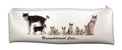 Siberian Husky Dogs Large PVC Cloth School Pencil Case AD-H56UCA