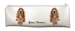 Large School Pencil Case Gold Cocker Spaniel Dog 