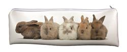 Cute Rabbits Large, Long School Pencil Case, Animal Gift