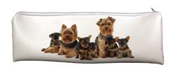 Large, Long Pencil Case, Yorkshire Terrier Dog Family School or Office