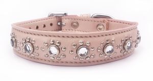 Medium Jewelled Baby Pink Dog Collar, Fits Neck Size; 11-12" 3001