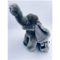 Cute Fluffy Elephant with Trunk Up High Childrens Plush Toy Gift