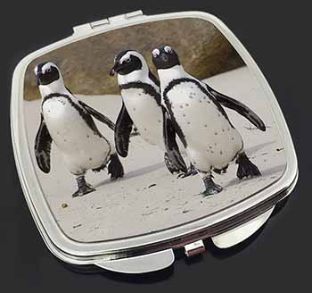 Penguins on Sandy Beach Make-Up Compact Mirror