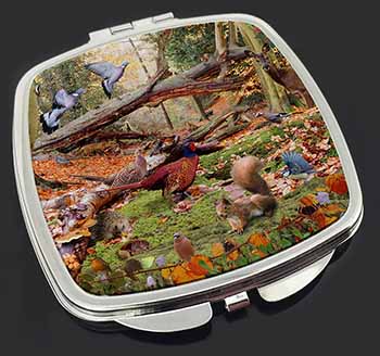 Forest Wildlife Animals Make-Up Compact Mirror