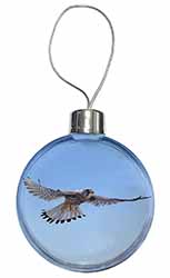 Flying Kestrel Bird of Prey Christmas Bauble