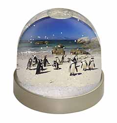 Beach Penguins Snow Globe Photo Waterball