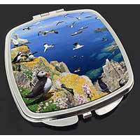 Puffins and Sea Bird Montage Make-Up Compact Mirror