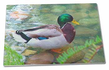 Large Glass Cutting Chopping Board Mallard Duck by Stream