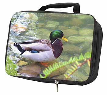 Mallard Duck by Stream Black Insulated School Lunch Box/Picnic Bag