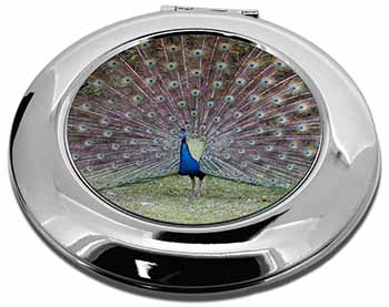 Colourful Peacock Make-Up Round Compact Mirror