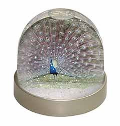 Colourful Peacock Snow Globe Photo Waterball