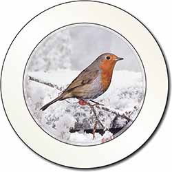 Winter Robin on Snow Branch Car or Van Permit Holder/Tax Disc Holder