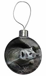 Badger on Watch Christmas Bauble