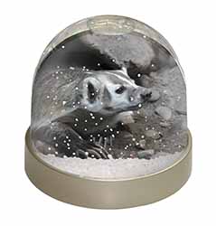 Badger on Watch Snow Globe Photo Waterball