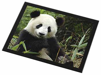 Beautiful Panda Bear Black Rim High Quality Glass Placemat