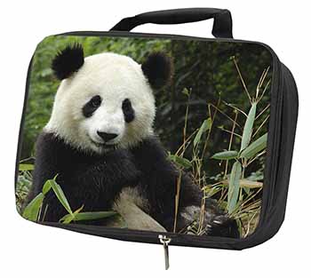 Beautiful Panda Bear Black Insulated School Lunch Box/Picnic Bag