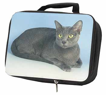 Silver Grey Thai Korat Cat Black Insulated School Lunch Box/Picnic Bag