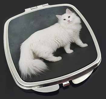 White Norwegian Forest Cat Make-Up Compact Mirror