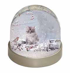 Spirit Cat on Kitten Watch Snow Globe Photo Waterball