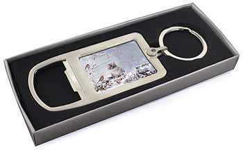 Spirit Cat on Kitten Watch Chrome Metal Bottle Opener Keyring in Box