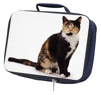 Tortoiseshell Cat Navy Insulated School Lunch Box/Picnic Bag