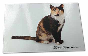 Large Glass Cutting Chopping Board Tortoiseshell Cat 