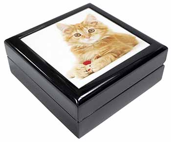 Fluffy Ginger Kitten Keepsake/Jewellery Box