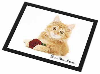 Ginger Cat with Rose 