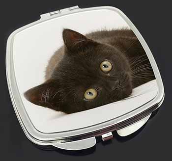 Stunning Black Cat Make-Up Compact Mirror