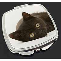 Stunning Black Cat Make-Up Compact Mirror