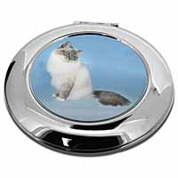 Birman Cats Make-Up Round Compact Mirror