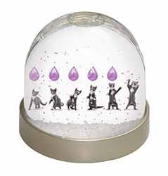 Kittens Bursting Balloons Snow Globe Photo Waterball