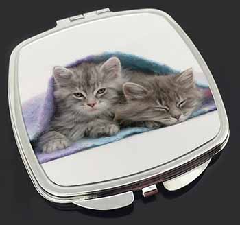 Kittens Under Blanket Make-Up Compact Mirror