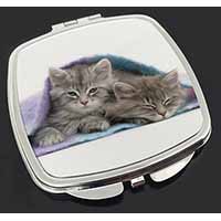 Kittens Under Blanket Make-Up Compact Mirror