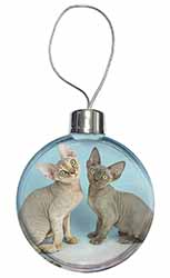 Devon Rex Cats Christmas Bauble