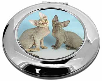 Devon Rex Cats Make-Up Round Compact Mirror