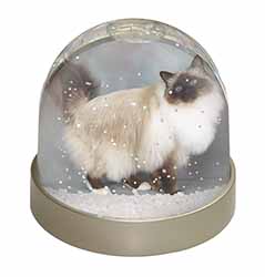 Gorgeous Birman Cat Snow Globe Photo Waterball