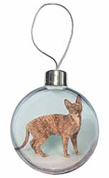 Cornish Rex Cat Christmas Bauble