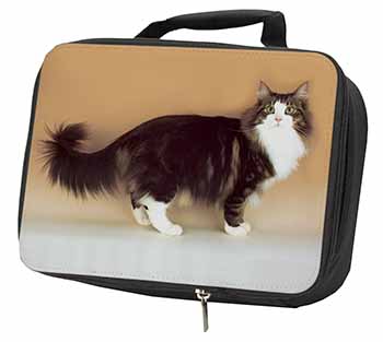 Norwegian Forest Cat Black Insulated School Lunch Box/Picnic Bag