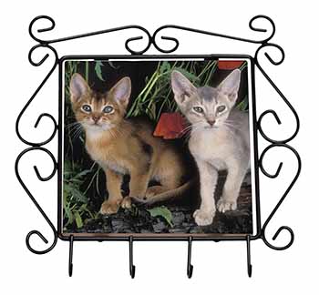 Abyssinian Cats by Poppies Wrought Iron Key Holder Hooks