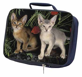 Abyssinian Cats by Poppies Navy Insulated School Lunch Box/Picnic Bag